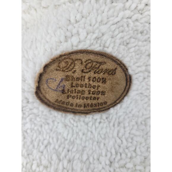 KIDS!! D. Flores Made In Mexico Leather Vest Sherpa Lined Western Cowboy Eagle - Picture 5 of 9